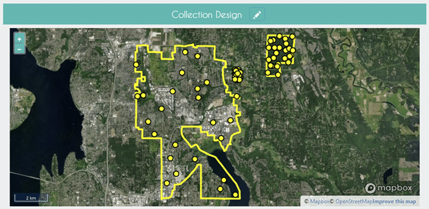 The final Collection Design created using random stratified sampling.