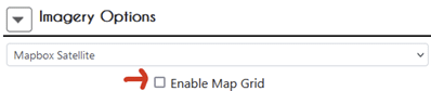 Enable Map Grid checkbox.